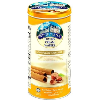 White Castle Luxury Cream Wafer Sticks Chocolate Hazelnut 100g