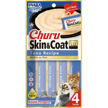 Inaba Churu Skin & Coat Tuna Recipe Cat Treat 56g