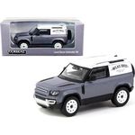 Tarmac Works Land Rover Defender 90 Matt Blue Grey Diecast Car