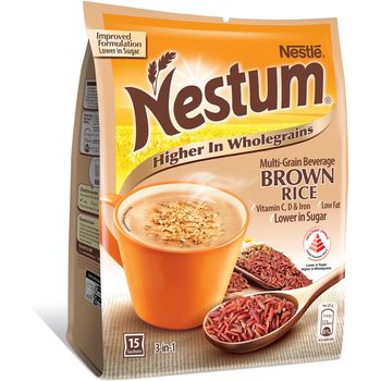 Nestum 3 in 1 Cereal Drink Brown Rice 10pcs 27g