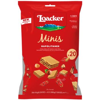 Loacker Classic Mini Crispy Wafers - Napolitaner (20 x 10g)