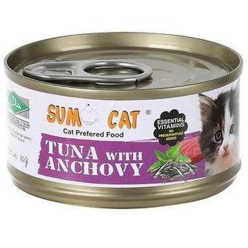 Sumo Cat Tuna with Anchovy 80g