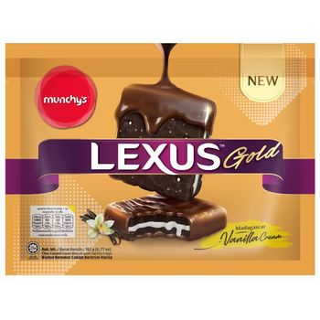 Munchy's Lexus Gold Chocolate Coated Cream Biscuit with Vanilla Cream 192g