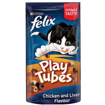 Purina Felix Play Tubes Tuna And Crab Cat Treats 50g