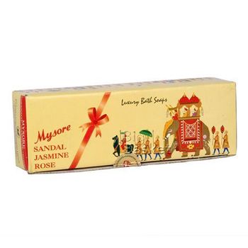 Mysore Sandal Jasmine Rose Soap 3pcs 150g