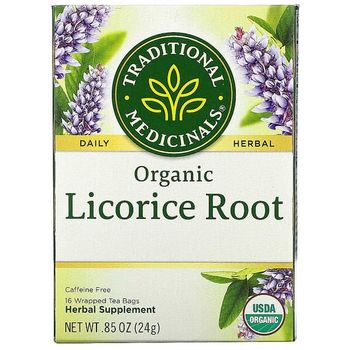 Traditional Medicinals Organic Licorice Root Tea 16 Bags 24g