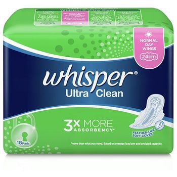 Whisper Ultra Clean Sanitary Day Wings 24cm