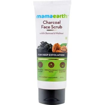 Mamaearth Charcoal Face Scrub With Charcoal And Walnut For Deep Exfoliation 100g