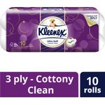 Kleenex Ultra Soft Toilet Tissue Rolls Cottony Clean