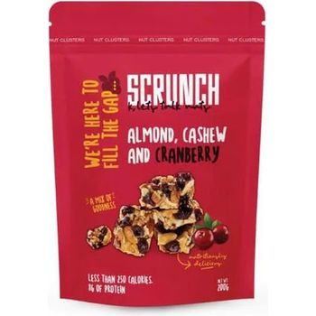 Scrunch Almond Cashew And Cranberry Bar 200g