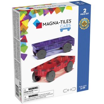 Magna-Tiles Cars 2 Piece Expansion Set Purple And Red