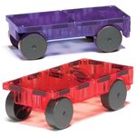 Magna-Tiles Cars 2 Piece Expansion Set Purple And Red