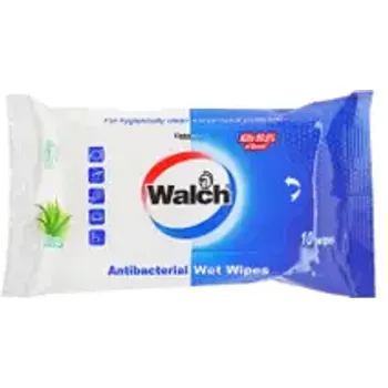 Walch Antibacterial Wet Wipes Aloe 10s