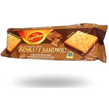 Agromas Sandwich Biscuits Chocolate Flavoured 125g