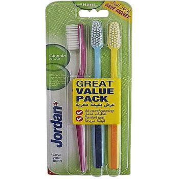 Jordan Toothbrush Classic Hard 3 Pack