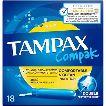 Tampax Compak Regular Tampons With Applicator 18pcs