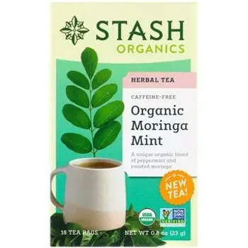 Stash Tea Organic Moringa Mint Herbal Tea 18 Ct