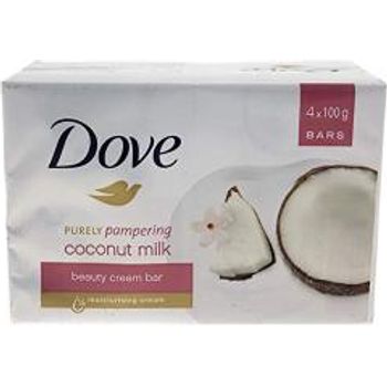 Dove Purely Pampering Coconut Milk Beauty Cream By Dove For Unisex 4 X 100g Bar Soap 4count