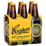 Coopers Best Extra Stout 6 Pack Bottles 375ml