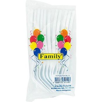 Family Plastic Fork Big 12pcs