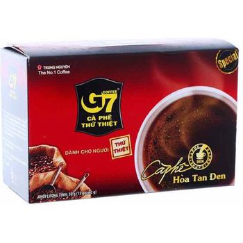 Trung Nguyen G7 Pure Black Instant Coffee - Box 15sachets