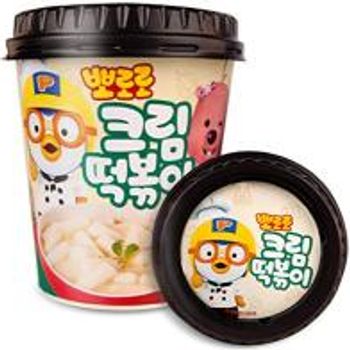 Pororo Instant Cup Topokki Korean Rice Cake Black Bean Jjajang Flavour 110g