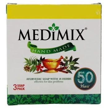 Medimix Ayurvedic Bathing Soap with 18 Herbs 125g Pack of 3