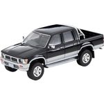 Tomytec TLV-N255c Toyota Hilux 4WD Pick-Up Double Cab SSR-X Optional Parts Mount 1995 Black/Silver Diecast Car