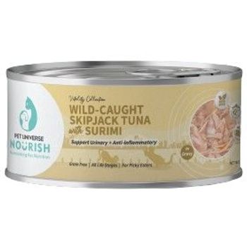 Pet Universe Nourish Cat Wet Food - Wild-Caught Skipjack Tuna with Surimi 70g