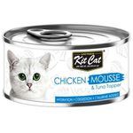 Kit Cat Canned Food Mousse Chicken With Tuna Topper 80g