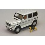 Era Car Mercedesbenz G63 sdu Palladium Silver Metallic 1st Special Edition With Police Dog 164 Diecast Model Car