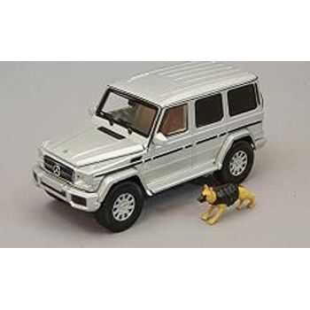Era Car Mercedesbenz G63 sdu Palladium Silver Metallic 1st Special Edition With Police Dog 164 Diecast Model Car