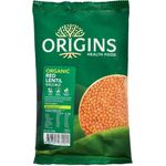 Origins Healthfood Organic Lentil Red 500g