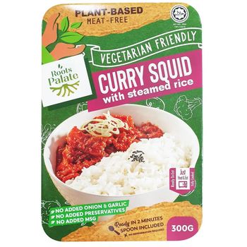 Roots Palate Curry Squid with Steamed Rice 300g