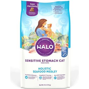 Halo Holistic Sensitive Stomach Seafood Medley for Cats 1.36kg