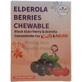 Dynamic Nutrition Elderola Berries Chewable Black Elderberry & Acerola Concentrate 40 Chewable Tablets