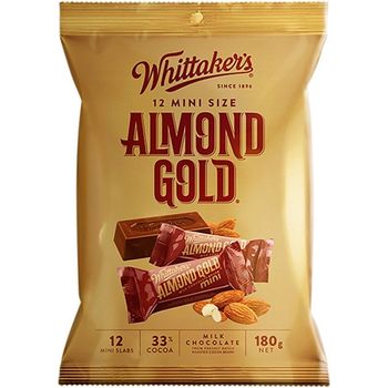 Whittaker's Almond Gold Mini Chocolate 180g