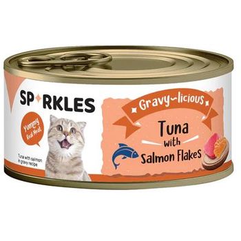 Sparkles Cat Gravy-licious Tuna with Salmon Flakes 80g