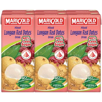 Marigold Longan Red Dates Less Sweet 6 x 250ml