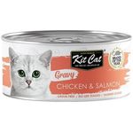 Kit Cat Gravy Chicken And Salmon Wet Food 70g(24 cans) - TNR Project Sg