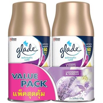 Glade Auto Spray Refill Twin Pack Lavender Dan Vanila 175g