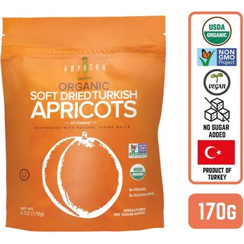 Amphora Organic Soft Dried Apricots 170g