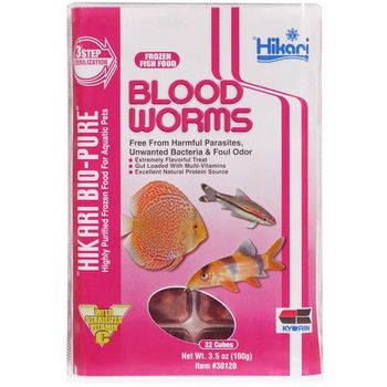 Hikari Blood Worm Frozen Fish Food 100g