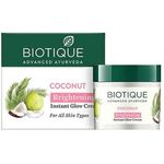 Biotique Brightening Instant Glow Cream Coconut 50g
