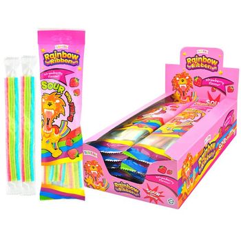 Beardy Rainbow Ribbon Strawberry Flavour 12pcs 40g