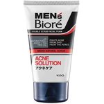 Biore Men Double Scrub Facial Foam Acne Solution 100g