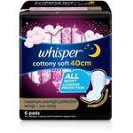 Whisper Cottony Soft Overnight 6 Sachets 40cm