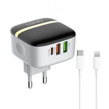 Ldnio Fast Charger 32W 2 USB-A + TYPE-C UK A3513Q