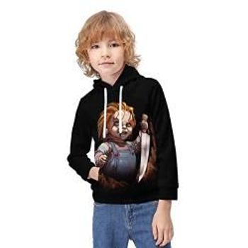 Zhangxm Boys Pullover Autumn Soft And Comfortable Chucky Slim Fit Loose Hiphop Longsleeved Girl For Student Sweatshirt 911y