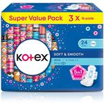 Kotex Soft And Smooth Maxi Wing 24cm 48pcs